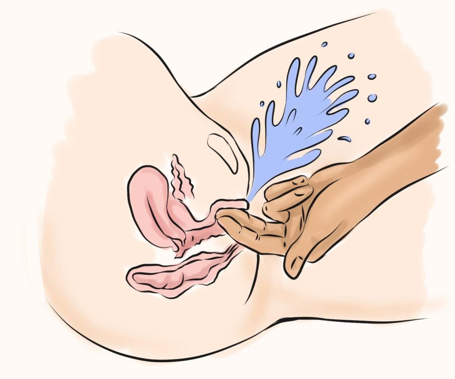 Массаж вагины пальчиками 