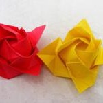 Роза оригами - схема (видео обучение)