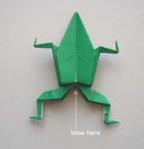 Лягушка оригами (видео урок)