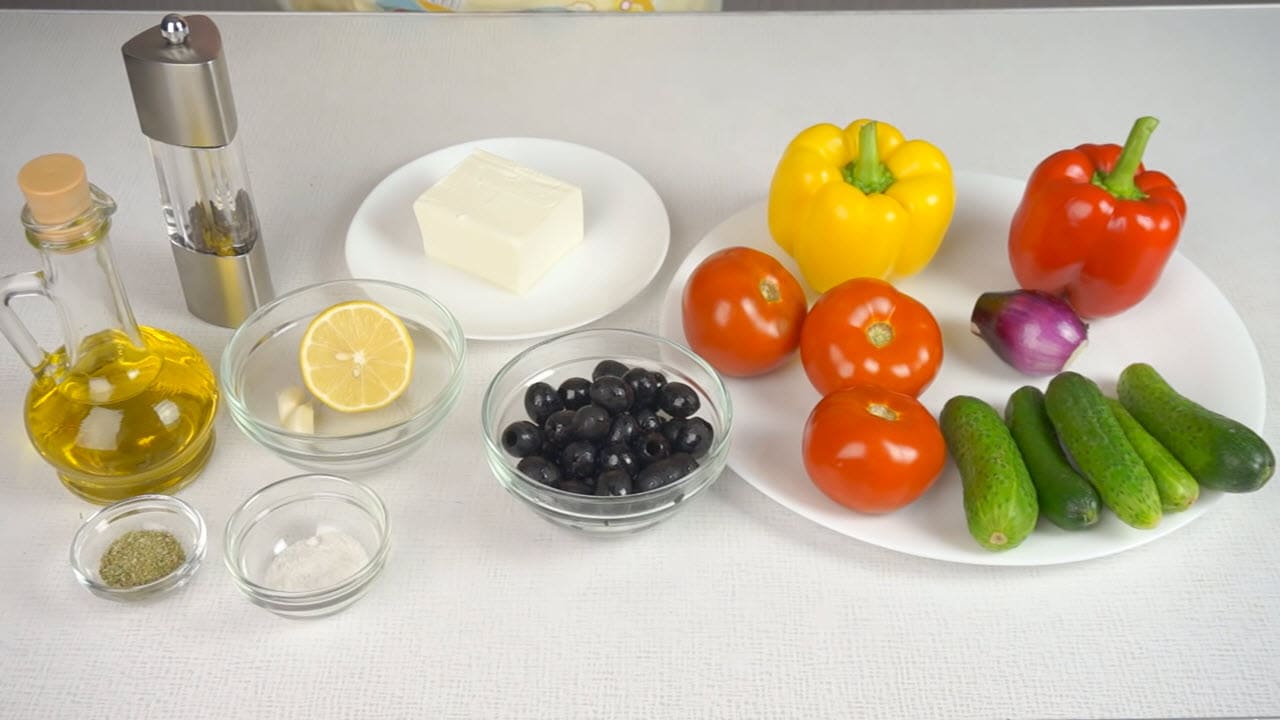 Греческий салат - ингредиенты